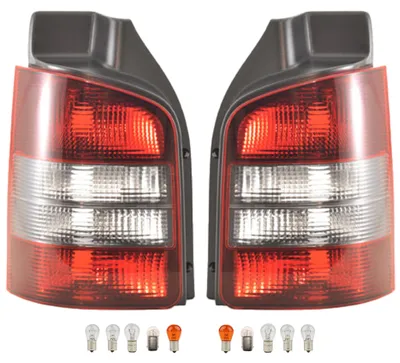 Immagine prodotto di Johns, fanale posteriore sinistro e destro con lampadine, adatto per VW T5, solo per porte ad ala