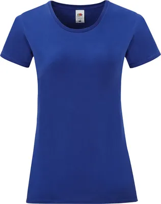Produktbild von Fruit Of The Loom Damen T-Shirt Iconic, kurzärmlig PC3400 (L) (Kobaltblau)