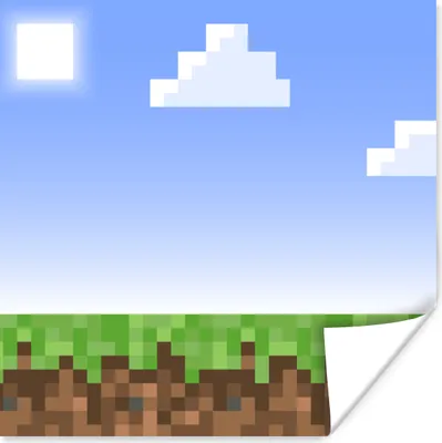 Produktbild von MuchoWow® Poster Spielen - Pixel - Spielen - Gras - Minecraft 50x50 cm - Wohnzimmerdekoration