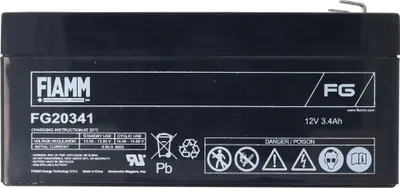 Zdjęcie produktu dla Akumulator Fiamm FG20341, dawniej FG20301 Akumulator 12 V 3400 mAh ołowiowy PB