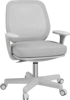 Produktbild von Bürostuhl, Ergonomisch Schreibtischstuhl mit Drehfunktion, Höhenverstellbar 55 x 48 x 82,5-94,5 cm Grau