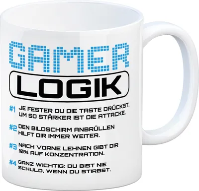 Produktbild von Gamer Logik Kaffeebecher in blau