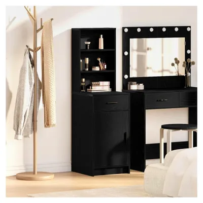 Produktbild von Highboard in schwarzer Eiche, 40 x 41 x 135 cm, aus Holzwerkstoff