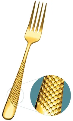Immagine prodotto di Set di 6 forchette da tavola in acciaio inossidabile dorate