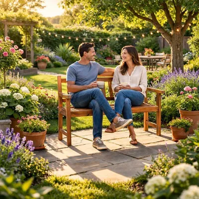 Produktbild von Gartenbank Akazie Bank Sitzbank Holzbank Parkbank 2-Sitzer massiv Akazien Holz