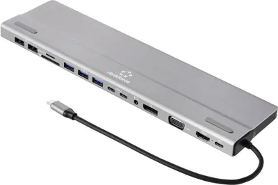 Produktbild von Renkforce USB-C® Dockingstation RF-DKS-902 Passend für Marke Dockingstations: Universal integrierter Kartenleser, USB-C
