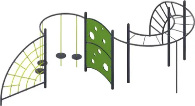 Immagine prodotto di Seilstangen Aktivplatz Spielplatz Hängeübergänge Kletterstangen Greifstangen