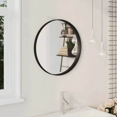 Obrázok produktu pre vidaXL Nástenné zrkadlo čierne 50 cm