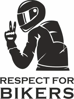 Produktbild von Hermann Schütz Autoaufkleber Respect for Bikers 15 x 12 cm