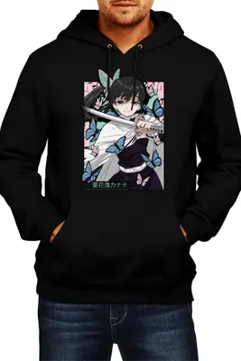 Immagine prodotto di Felpa con cappuccio da uomo Anime Manga Demon Anime Slayer Kanao Tsuyuri 01 Kanao, Man L , Noir