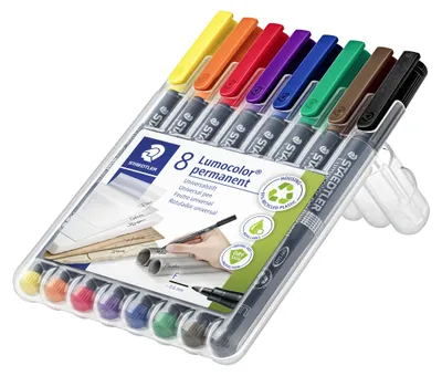 Produktbild von STAEDTLER Lumocolor 318 permanent-Universalstift F (0.6mm) Box mit 8 Farben