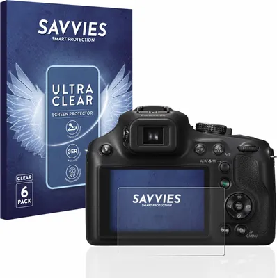 Produktbild von 6x Für Panasonic Lumix DMC-FZ72 Schutzfolie Savvies Displayschutz Display Schutz Folie Klar Transparent