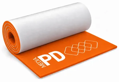 Produktbild von PD Media EVA Foam Platte 50 x 100 cm, 5 mm, Orange, 5 Stück, selbstklebend – Schaumstoff als Bastelmaterial für Cosplay