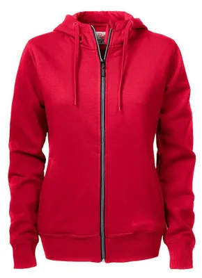 Image de Pull à capuche "Overhead" pour femmes, mélange de coton ET830 (Taille M) (Rouge)