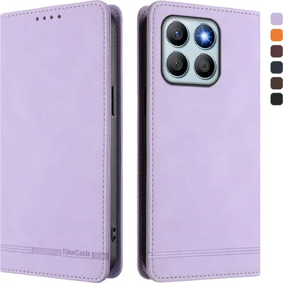 Image de Etui pour Honor X8B, étui rétro en cuirPolyuréthaneavec support et fentes pour cartes Violet