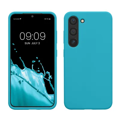 Produktbild von kwmobile Hülle kompatibel mit Samsung Galaxy S23 Hülle - dünnes Silikon Handy S23 Case - stoßfeste S23 Handyhülle weiche Oberfläche - Kabelloses Laden