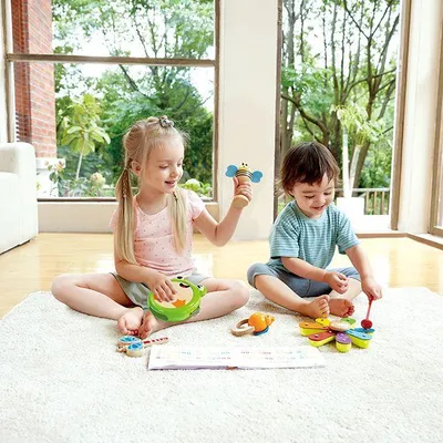 Produktbild von Hape Nature Band Rhythm Kit, Musikalisches Spielzeug, 2 Jahr(e), Mehrfarbig