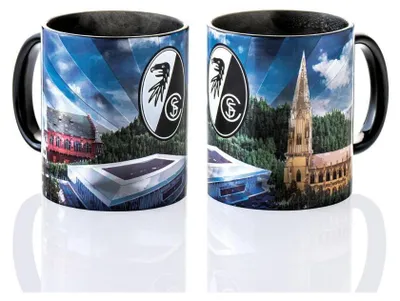 Produktbild von SC Freiburg Tasse Metallic "Skyline"