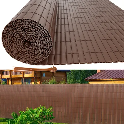 Zdjęcie produktu dla Jopassy ogrodzenie z PVC ekran prywatności ogrodzenie ogrodowe ekran prywatności parawan na balkon i taras, brązowy 180x400cm