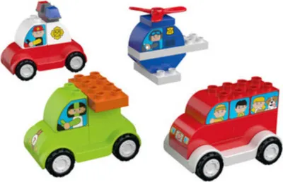Produktbild von Playtive Clippys Fahrzeuge 4er Fahrzeug Set