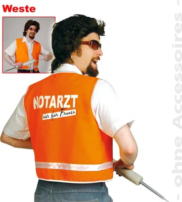 Produktbild von Weste Notarzt Arzt Junggesellenabschied Karneval Fasching Kostüm 44-46