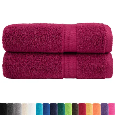 Zdjęcie produktu dla vidaXL Ręczniki premium SOLUND 2 szt. bordowe 50 x 100 cm 600 g/m²