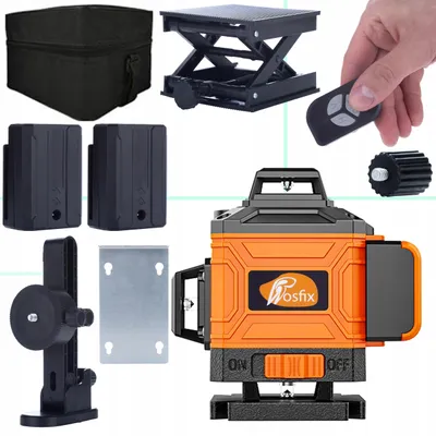 Image de Rosfix Niveau Laser Orange Tiger 16 Lignes ROT16L-E dans un Sac avec un Ensemble