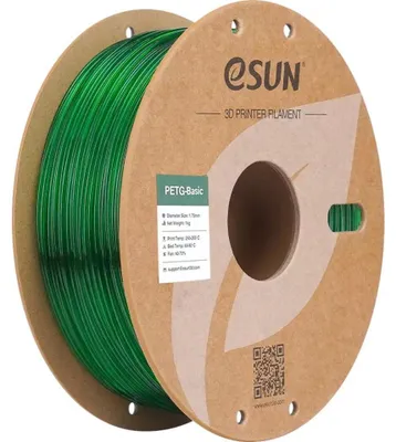 Produktbild von eSUN PETG-Basic Filament, 1,75mm, 1kg - Farbton: Translucent Green