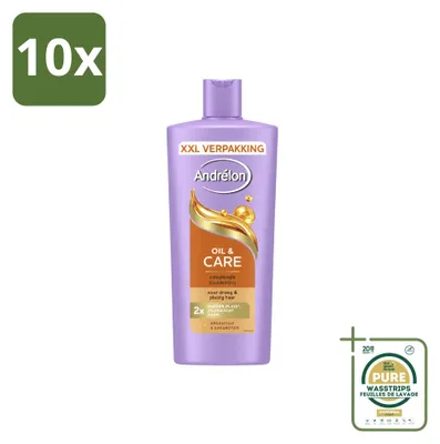 Obrázok produktu pre 10 x Šampón Andrélon Oil & Care pre suché a kučeravé vlasy, 685 ml - balenie s 10 kusmi