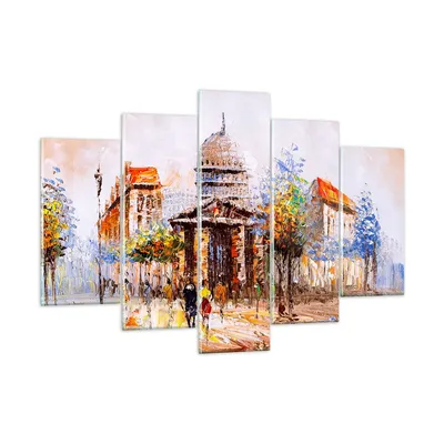 Produktbild von Bilder auf glas - Farbe Architektur Eiffle Turm - 150x100cm - Glasbilder - Wandbilder - Kunstdruck - zum Aufhängen bereit - Wanddekoration aus Glas - Glas Bilder - Wandbild auf Glas - GEA150x100-2881