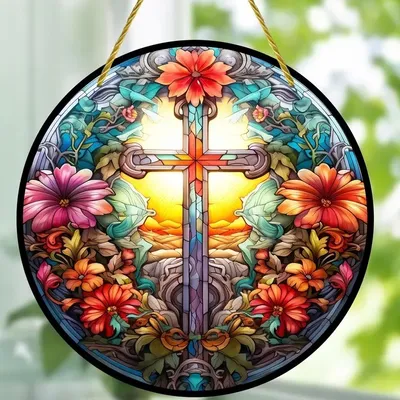 Produktbild von Sonnenfänger - Cross/Typ6B aus Buntglas kaufen KP31604