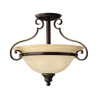 Immagine prodotto di Lampada a sospensione Cello, bronzo antico, 2xE27x60W, metallo, dimensioni: 40,6x48,3x48,3 cm, IP20, Hinkley