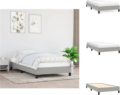 Obrázok produktu pre vidaXL Rám postele svetlosivý 100x200 cm látka - Postele a rámy postelí