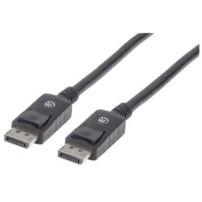 Obrázok produktu pre Manhattan 4K@60Hz DisplayPort kábel, DisplayPort samec na DisplayPort samec, tienený, čierny, 3 m