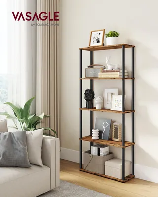 Produktbild von VASAGLE Superschnelle werkzeuglose Montage, Regal mit 5 Ebenen, Standregal, Aufbewahrungsregal, 23,8 x 60 x 139 cm, Wohnzimmer, Schlafzimmer, Küche