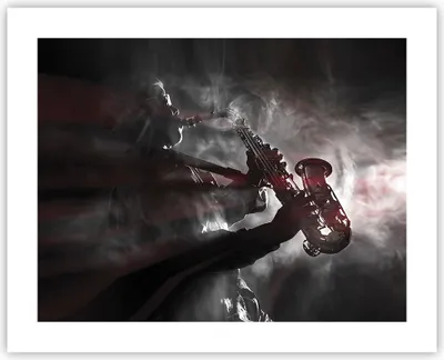 Produktbild von Poster - Poster ohne Rahmen - Musiker Saxophonist Schwarz - 50x40 cm - Wand Bild - Wanddeko - Wandbilder - Kunstposter - Wandposter - Bilder - Kunstdruck - Wanddekoration - Wandbild - P2XAA50x40-4276