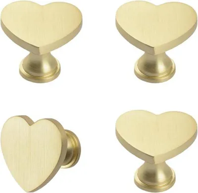 Immagine prodotto di Bottoni rigidi in lega di zinco, 4 pezzi, color oro