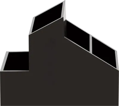 Produktbild von spirella Kosmetik Aufbewahrung Make up Organiser Skyline aus ABS individuell erweiterbar - passt in Spiegelschränke 8,5x13x10cm Schwarz