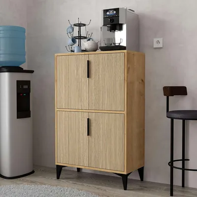 Produktbild von Skye Decor, Hochwertiger Mehrzweckschrank, 100% Melamin, Saphir-Eiche, 72x114x36,5 cm