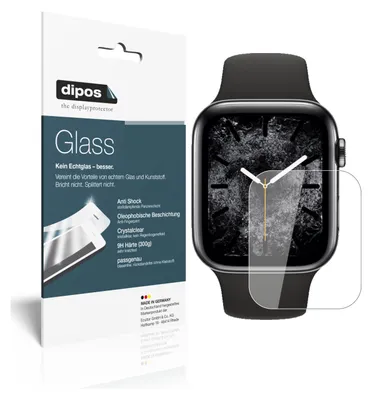 Produktbild von 2x Schutzfolie für Apple Watch Series 5 (40mm) - Anti-Shock 9H Folie dipos Glass Kunststoffglas