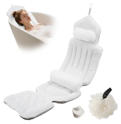 Produktbild von Ergonomisches Badkissen mit Kopfstütze und Lendenstütze