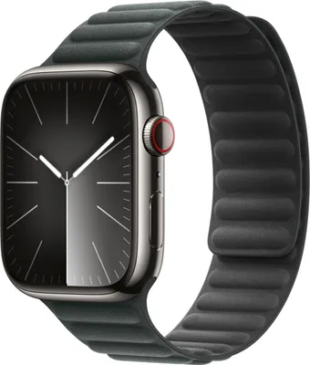 Productafbeelding van Apple Magnetic Link-bandje FineWoven voor de Apple Watch | 44/45/46/49 mm - Maat S/M - Evergreen