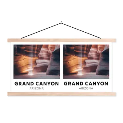 Produktbild von MuchoWow® Textilposter Arizona - Amerika - Steine - Natur 60x30 cm mit holzfarbenen Rahmen - Dekoration