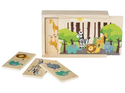 Produktbild von Playtive Holz Spielzeug 321357 Domino