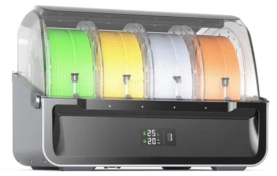 Image de Boîte de rangement haut de gamme CFS Creality Filament System : prise en charge de l'identification RFID, compatibilité avec plusieurs types de filaments, capteurs de détection automatique de fin de bobine et d'enchevêtrement pour une surveillance en temps réel. Compatible avec les imprimantes 3D K2 Plus et Creality HI.