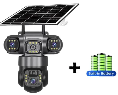 Obrázek produktu pro Solární WiFi kamera, rozlišení 15 MP, noční vidění, WiFi kamera bez paměťové karty