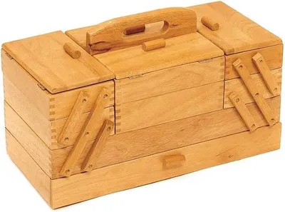 Imagen del producto de Caja de almacenamiento de madera HobbyGift GB9590, diseño independiente, 23,5 x 45 x 32 cm