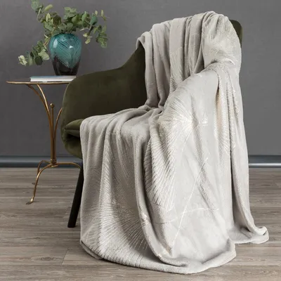 Immagine prodotto di Coperta Eurofirany coperta da soggiorno coperta da divano Flano GINKO1 150x200 cm grigio chiaro