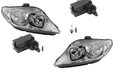 Produktbild von Scheinwerfer passend für Seat Exeo 12/08- + H7 H1 als Links Rechts m. Stellmotor 1207203 1207936 1207204 5P0941295 13129840 93189095 3R1941005D Johns