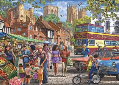 Obrázok produktu pre GIBSONS Puzzle Market in York 1000 dielikov